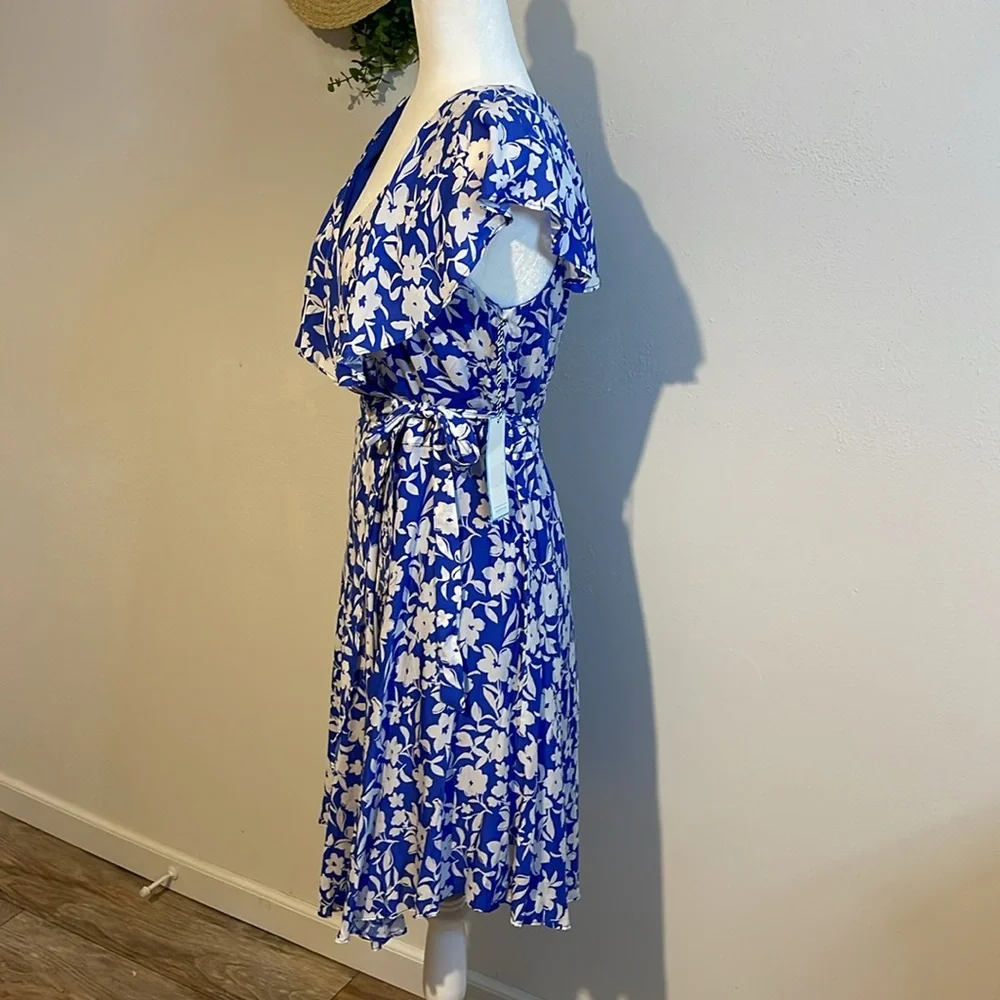 Draper James Blue and White Wrap Sundress - Picture 8 of 13
